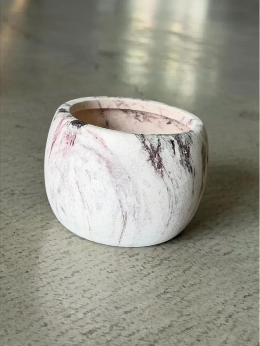 Mini Marble Planter / Ceramic Pot / Neutral Decor